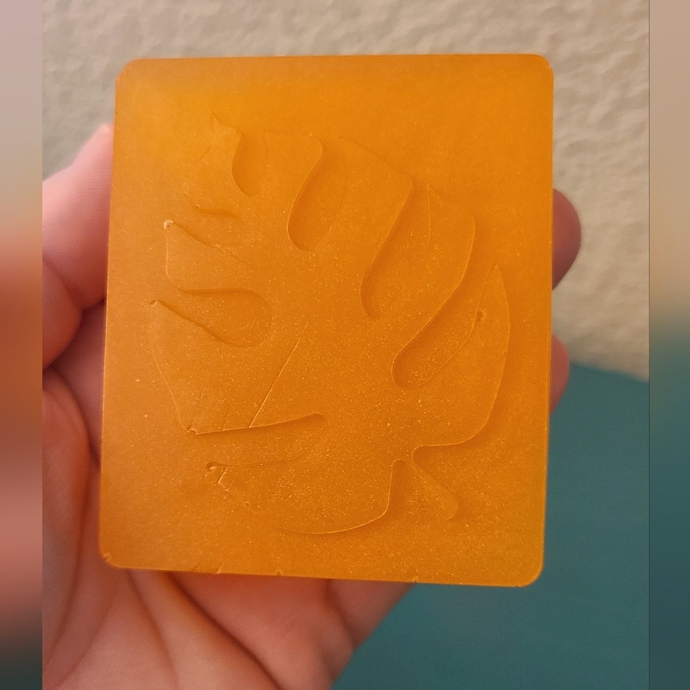Handmade Organic Leaf Embossed Soap Bar In Natures Kitchen